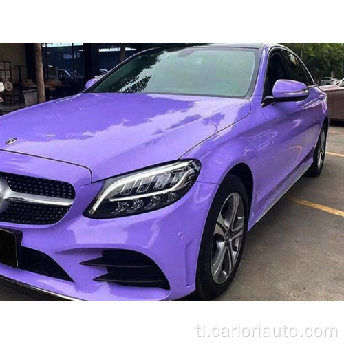 Car vinyl wrap gloss purple.